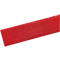 Red, slightly textured strip, diagonal perspective. On a white background.