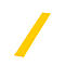 Yellow rectangular strip, diagonally on a white background.