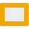 Yellow rectangle with white rectangle in the middle.