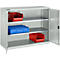 Flügeltürenschrank Schäfer Shop Select MS-i 12412, Stahlblech, B 1200 x T 400 x H 1215 mm, 3 OH, Lichtgrau, bis 150 kg 