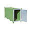 Fluorescentiebuizendoos BAUER SL 200, plaatstaal, toegankelijk voor rolstoelgebruikers, afsluitbaar, verzinkte deur, B 2100 x D 770 x H 1125 mm, groen
