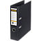 Black file folder, open. The front has a white label for inscriptions.