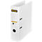 White binder with 'bene' sticker and lever mechanism.