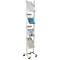Folderhouder - metaal - verrijdbaar - B 310 x D 360 x H 1570 mm - voor 4 x A4-formaat