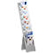 Folderhouder - vrijstaand of wandmontege - B 310 x D 430 x H 1600 mm - gepoedercoat alu kleurig