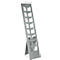 Folderhouder - vrijstaand of wandmontege - B 310 x D 430 x H 1600 mm - gepoedercoat alu kleurig