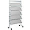 Folderrek, artline 20 x A4, aluminium zilver, geperforeerde legborden