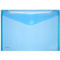 FolderSys documenthoes, A4 liggend, klittenbandsluiting, PP, blauw