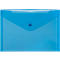 FolderSys documenthoes, A5 liggend, drukknoopsluiting, PP, blauw transparant