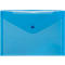 FolderSys Dokumententasche, DIN A5 quer, Druckknopfverschluss, PP, blau transparent