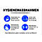 Folienaufkleber Hygienemaßnahme, Digitaldruck-Piktogramme, selbstklebend, Basicfolie & Laminat, L 300 x B 200 mm