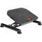 Black footrest with a dotted surface. A red button is located at the front. The support is height adjustable.
