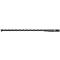 Gros plan d'une vis argentée et torsadée avec une surface ondulée.