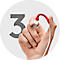 Formbarer Allzweckkleber Sugru by tesa®, Verarbeitung 30 min, 3er-Pack (3 x 3,5 g), in Schwarz, Weiß & Rot