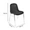 Formschalenstuhl Beta - stapelbar - B 485 x T 530 x H 760 mm - desinfektionsmittelbeständig - Stahlrohrgestell verchromt - anthrazit