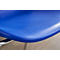 Formschalenstuhl Beta - stapelbar - B 485 x T 530 x H 760 mm - desinfektionsmittelbeständig - Stahlrohrgestell verchromt - blau