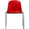 Formschalenstuhl Beta, stapelbar, desinfektionsmittelbeständig, Sitzhöhe 460 mm, rot