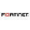 Logo de Fortinet, texte noir, carré rouge avec des carrés.