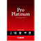 Rote Verpackung für Canon Pro Platinum Fotopapier. Text: Pro Platinum, Inkjet Photo Paper, A4-Format, 20 Blatt.