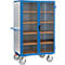 Fourgon Fetra 5792, jusqu'à 750 kg, portes battantes verrouillables avec fenêtre, 4 étagères, pneus TPE, L 1000 x l 680 x H 1475 mm, tôle d'acier
