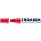 A red chalk marker with the cap removed and the text "FRANKEN".