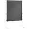 Franken ECO presentatiebord, 1200 x 1500 mm, dubbelzijdig, met wielen, grijs/vilt, ECO-UMTF12R