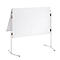 Franken ECO presentatiebord, 1200 x 750/1500 mm, opvouwbaar, dubbelzijdig, met wielen, wit/karton