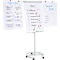Franken Flipchart ECO Mobil F2400/N, 5 roulettes, réglable en hauteur, magnétique, 2 bras latéraux, bac de rangement, plastique &amp; métal, tableau 680 x 1050 mm