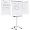 Franken Flipchart PRO Deluxe Mobil FC81, 5 wielen, in hoogte verstelbaar, magnetisch, 2 zijarmen, opbergbak, bord 670 x 950 mm