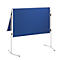 Franken Moderationstafel ECO, 1200 x 750/1500 mm, klappbar, beidseitig, mit Rollen, blau/Filz