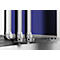 Franken Rail mural à 3 canaux série Pro, aluminium, y compris rail de protection, 5000 mm