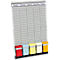 FRANKEN T-chart board Planificador semanal de 5 días, 31,5 x 49 cm, 5 soportes, 20 ranuras, PV-SET1