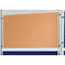 Franken verplaatsbaar wandbord ECO dubbelzijdig, kurk/kurk, aluminium frame, 1200x600 mm