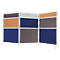 Franken verplaatsbaar wandbord ECO dubbelzijdig vilt, grijs, aluminium frame, 1200x600 mm