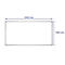 Rectangular white board with frame. Dimensions: 2000 mm x 1000 mm.
