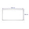 Rectangular whiteboard with white frame. Dimensions: 1800 mm x 900 mm.