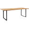FRED vergadertafel, rechthoekig, beugelvoet, B 2000 x H 750 mm, massief wild eiken/zwart