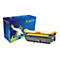 Ein Drucker Toner mit gelber Farbe. Daneben steht eine blaue Schachtel mit dem Logo freecolor.