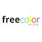 Logo von freecolor: Der Schriftzug 'freecolor' mit farbigen Buchstaben und dem Zusatz 'clever printing'.