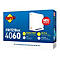 Blauer Produktkarton der FRITZ!Box 4060 mit abgebildetem Router, Wi-Fi 6 und Gigabit-WAN Logos.