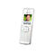 Weißes FRITZ!Fon DECT-Telefon mit Displaybild von Jan und einer Tastenoberfläche vor weißem Hintergrund.