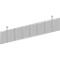 Frontpaneel bureau onder, grijs, B 1600 mm