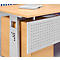 Frontpaneel voor bureautafels, metaal, geperforeerd, zilverkleurig gemoffeld, B 1800 mm