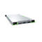 Flacher 19-Zoll Server mit zwei 900W-Netzteilen und Anschlüssen auf der Rückseite vor weißem Hintergrund.