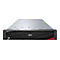 Fujitsu Primergy Rack-Server mit schwarzer Wabenfront, Fujitsu-Logo und rotem Akzent vor weißem Hintergrund.
