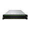 Rack-Servergehäuse in Silber mit einer Front aus schwarzem Gitter und grünen Akzenten.