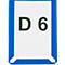 Fundas transparentes con imán, DIN A6 vertical, azul, 10 unidades