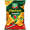 Tüte Chipsfrisch ungarisch von Funny Frisch. Aufdruck "215g Pack". Rote Paprika-Abbildung und gelbe Sonnenblume.