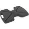 Fußstütze UNILUX Updown, ergonomisch, neigbar, Anti-Rutsch-Belag, L 430 x B 337 x H 135/90 mm, PP & Silikon, schwarz