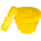 Fût de sécurité, avec homologation UN 1H2/X46/S + AA10183, avec fermeture à couvercle vissé, pour 76 l, empilable, HDPE, jaune